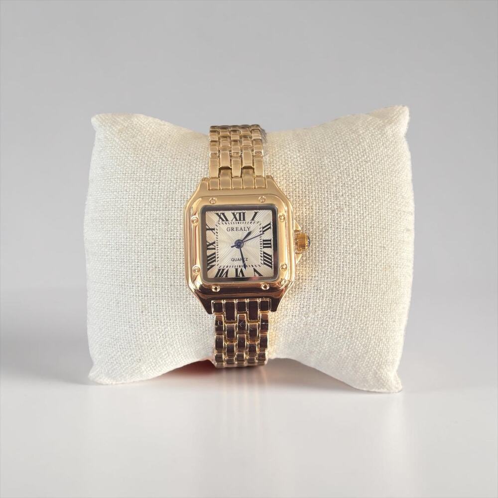 Golden Luxe Square Stainless Steel Watch